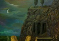 Bagno notturno, cm. 80x120, olio su tela