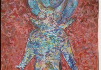 La passeggiata della comare, cm. 70x100, acrilico su tela