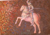 Le tenebre e la luce, cm. 70x100, acrilico su tela