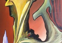 La pazza, cm. 50x75, tempera vinilica su tavola