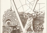 Lettera V, allegoria dedicata a Vulcano, foglio cm. 50x70, bulino
