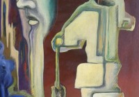 Morte di Ermes, cm. 50x75, tempera vinilica su tavola