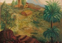 Paesaggio ameno, cm. 50x70, acrilico su tela