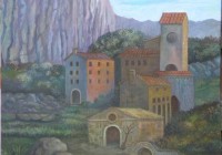 Paesaggio serale, cm. 50x70, olio su tela